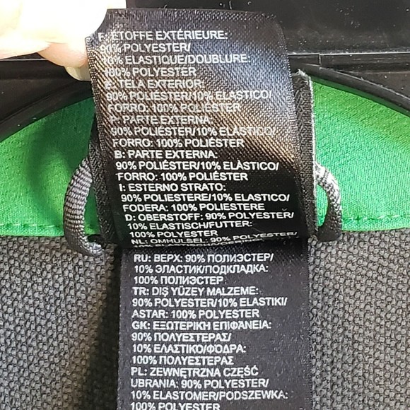 North Face Jacket Men's Apex Green Soft Shell Full Zip Size Medium Gray Logo - Picture 14 of 15